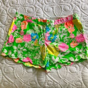 Lilly Pulitzer Buttercup shorts, 5” inseam.